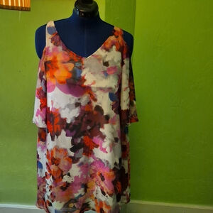 Maggie London waterfall Floral Dress.Light And Flowy. (#1664)